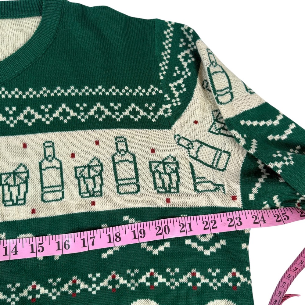 Jameson Ugly Christmas Sweater‎ Green Irish Whisky Fair Isle Knit Size XLHoliday - Picture 3 of 9